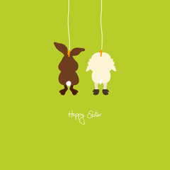 Hanging Easter Bunny & Lamb