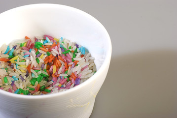 grains de riz de couleur