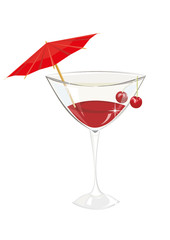 Cocktail with a cherry