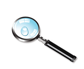 Vector magnifying glass