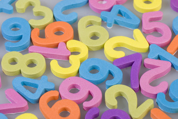 Fototapeta premium numeros en mousse