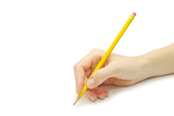 pencil in hand