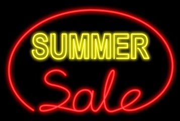 Fototapeta premium Summer sale neon