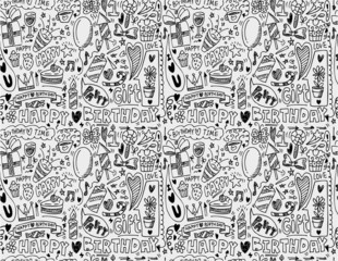 seamless birthday element pattern