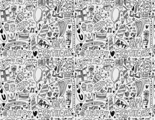 seamless birthday element pattern