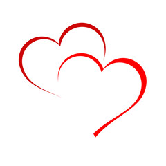 Logo two hearts # Vector