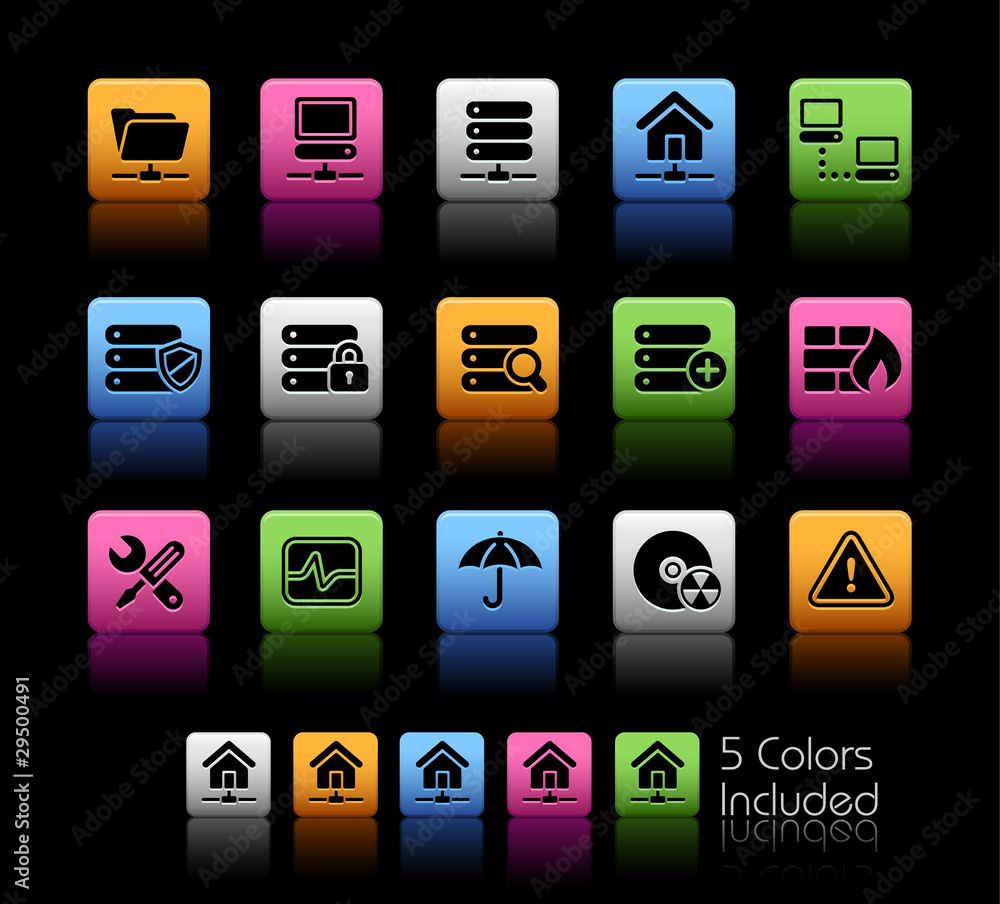 Poster network / the vector includes 5 colors in different layers