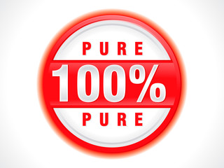 abstract hundred percent organic stamp