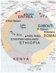 Ethiopia emblem map africa world business success background