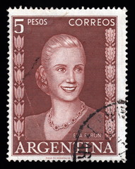 Argentina vintage postage stamp Eva Peron (Evita)