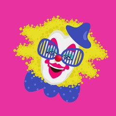 Clowns face - carnival background