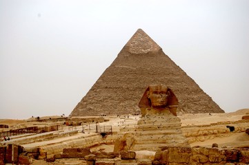 Pyramid and Sphinx in Cairo