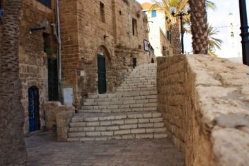 Fototapeta na wymiar ancient mediterranean street