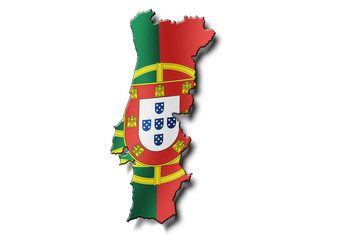 Cartina Portogallo - obrazy, fototapety, plakaty