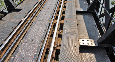 Metal railway bridge