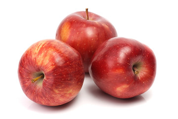 three red apples