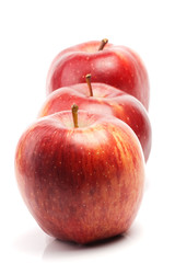 three red apples