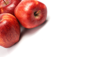 three red apples