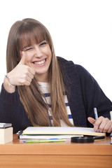 woman making ok sign