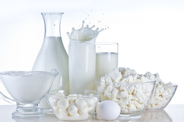 Dairy product and milk still-life