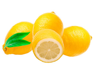 Lemon isolated on white background