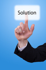 hand push on solution button