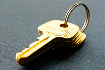 Bunch of keys isolated on grey