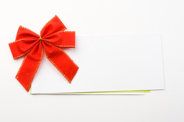 Red bow with card