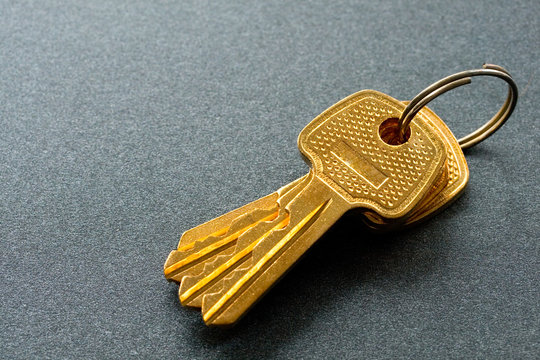 Bunch of keys isolated on grey