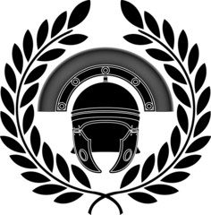 roman helmet. stencil. third variant