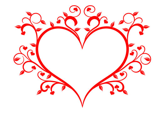 San Valentín - Simple marco en forma de corazón