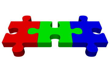 Fototapeta premium RGB color puzzle
