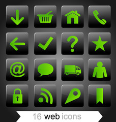 16 web icons 3 (green & black)