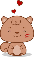 Fototapeta premium Squirrel Kiss Mark