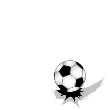 Jumping soccer ball on white background