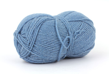 Wool blend blue yarn