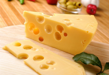 Cheese with holes