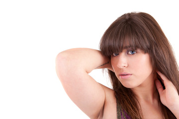 Obraz premium Young and beautiful woman portrait