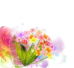 Tuinposter Summer or spring vector illustration for fresh design © blina