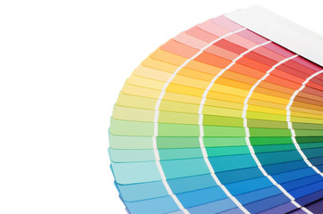 Color guide for selection isolated on white background