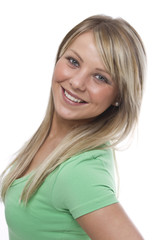 lachende junge Frau mit blonden Haaren #3