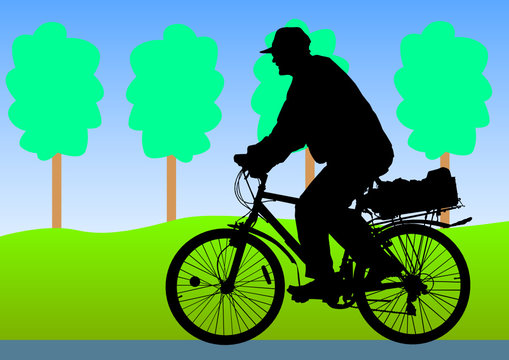 Old man on bicycle