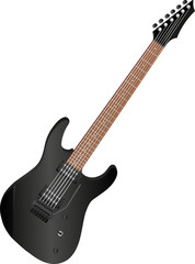 Obraz premium Vector image of musical instrument electric guitar