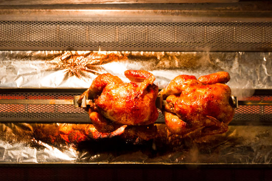 two golden broilers