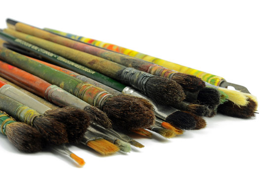 gebrauchte Pinsel