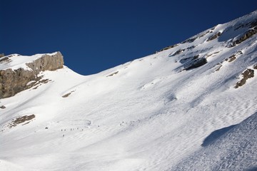 Fototapeta na wymiar winter ski resort landscape
