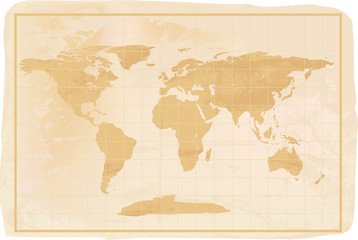 Fototapeta na wymiar old style anitioque world map