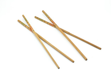 chopsticks isolated on white background