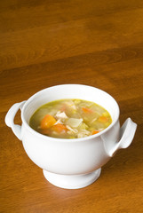 Bowl of Homemade Chicken Soup