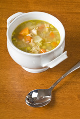 Bowl of Homemade Chicken Soup